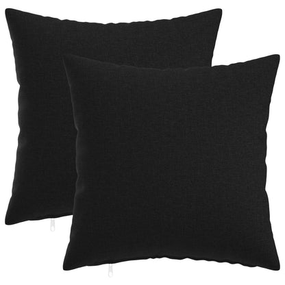 Cushion Cover 2 pcs HEERLEN Black 30 x 30 cm Fabric