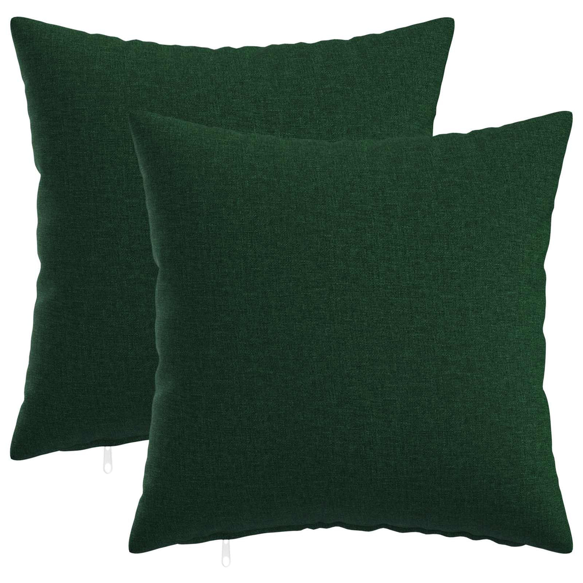 Cushion Cover 2 pcs HEERLEN Dark Green 30 x 30 cm Fabric
