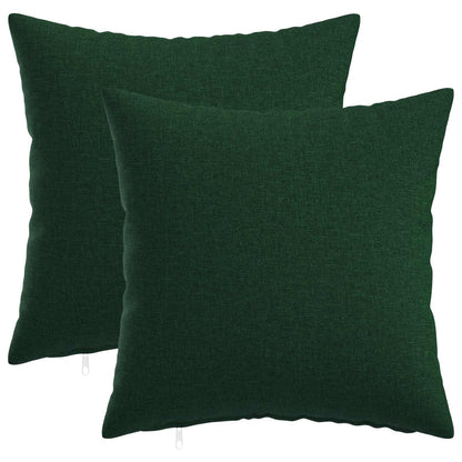Cushion Cover 2 pcs HEERLEN Dark Green 30 x 30 cm Fabric