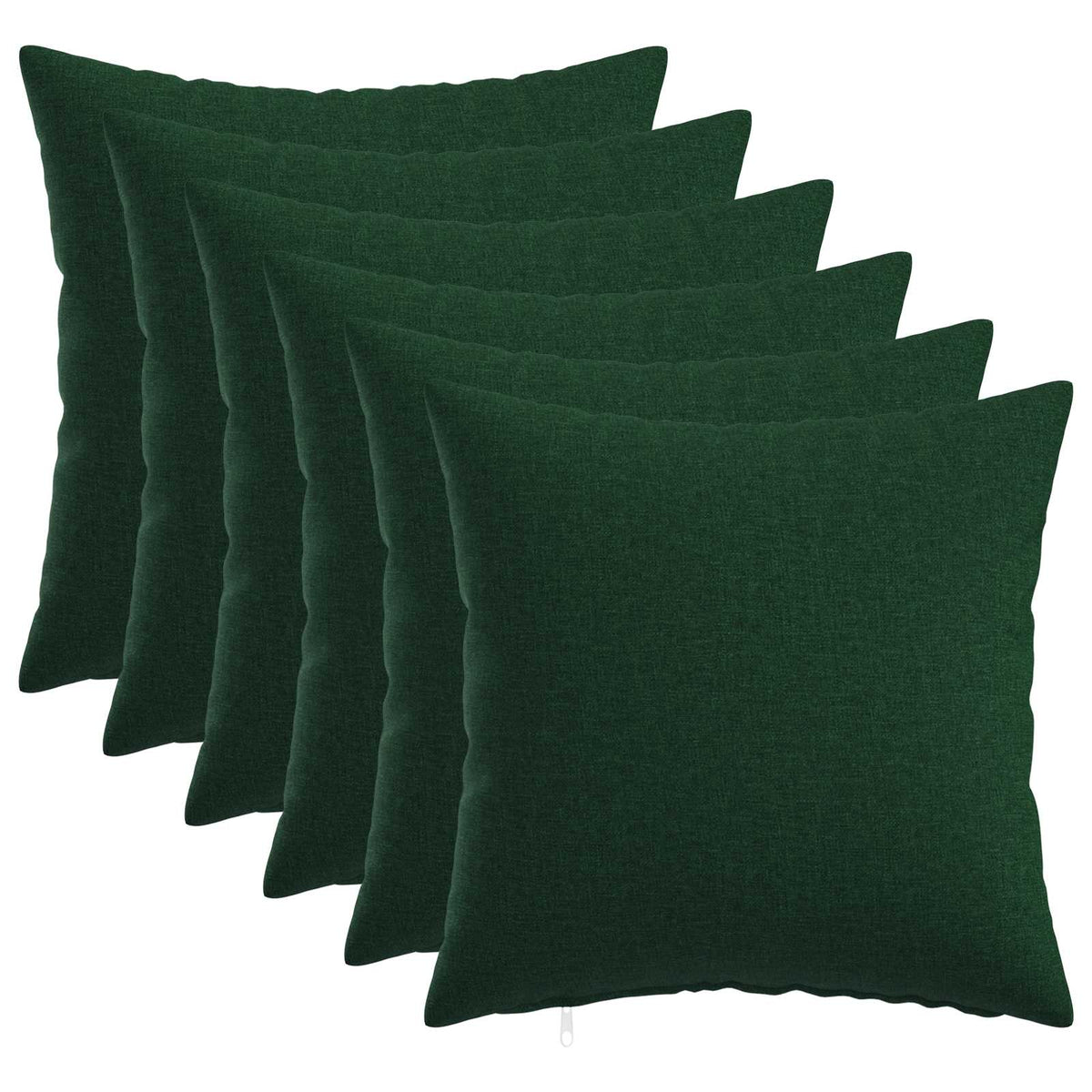 Cushion Cover 6 pcs HEERLEN Dark Green 30 x 30 cm Fabric