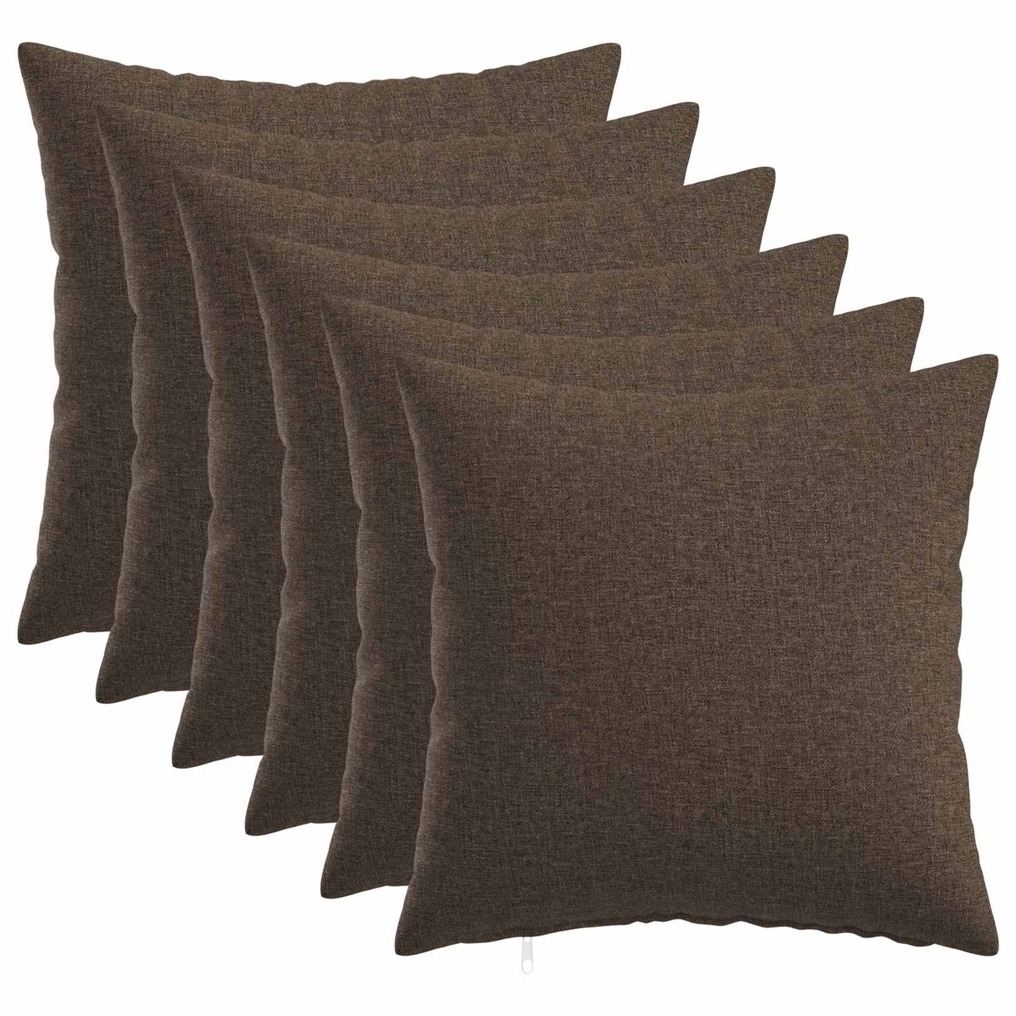 Cushion Cover 6 pcs HEERLEN Taupe 30 x 30 cm Fabric