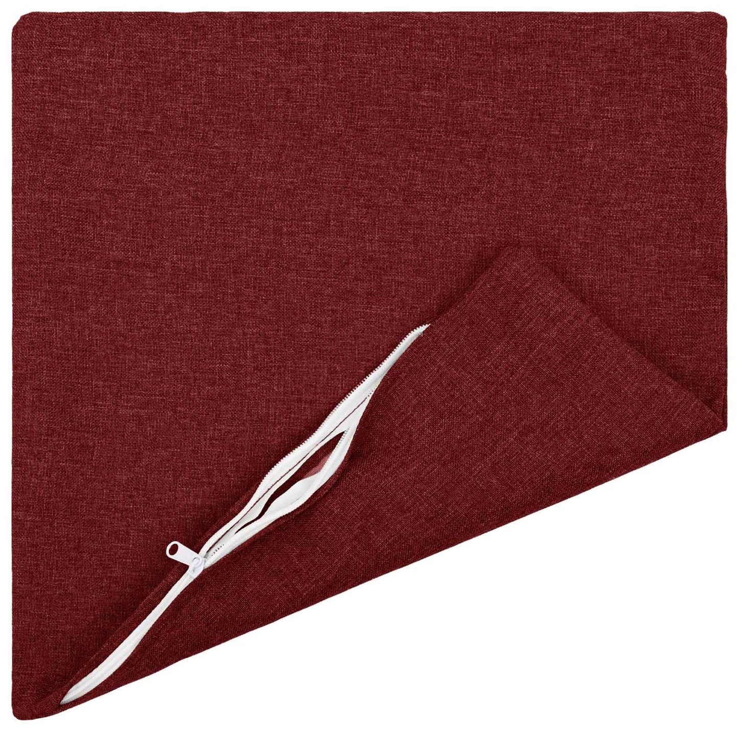 Cushion Cover 2 pcs HEERLEN Wine Red 30 x 30 cm Fabric
