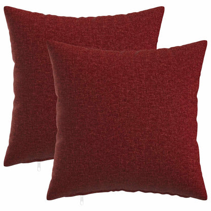 Cushion Cover 2 pcs HEERLEN Wine Red 30 x 30 cm Fabric