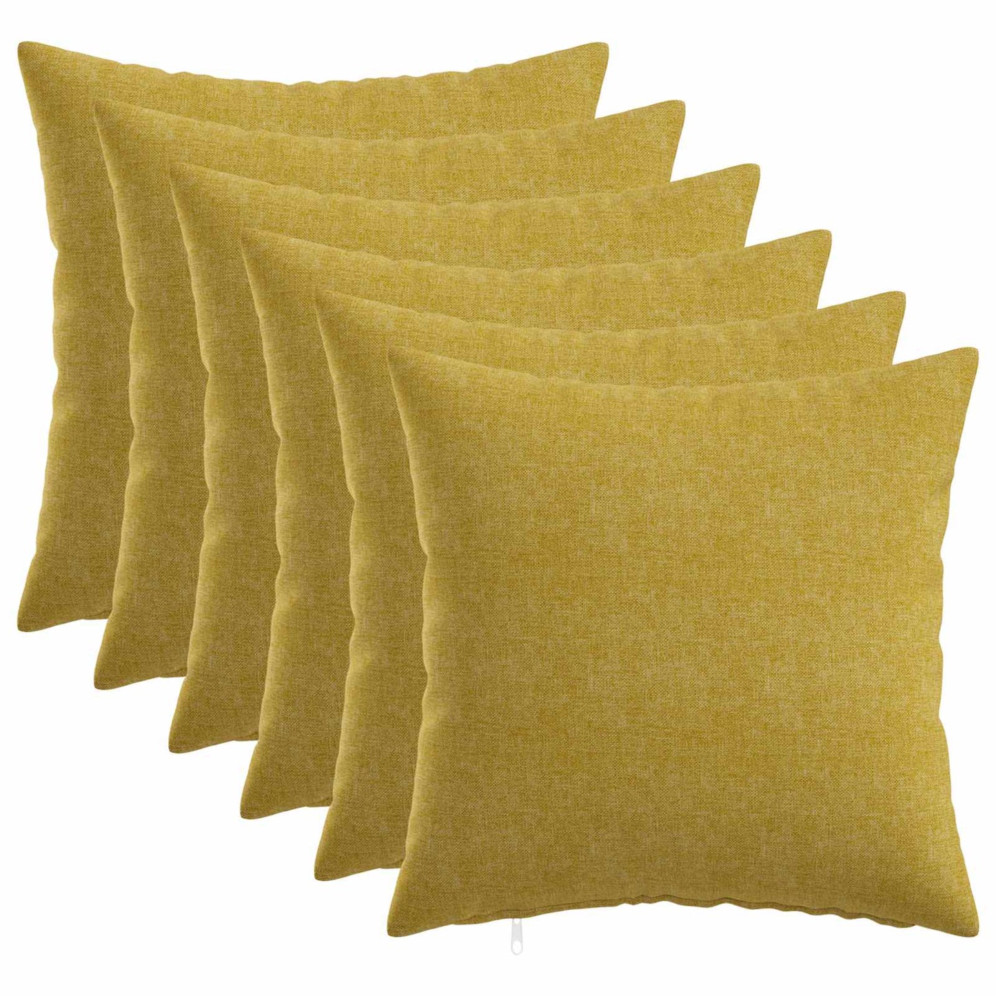 Cushion Cover 6 pcs HEERLEN Light Green 30 x 30 cm Fabric