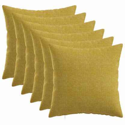 Cushion Cover 6 pcs HEERLEN Light Green 30 x 30 cm Fabric