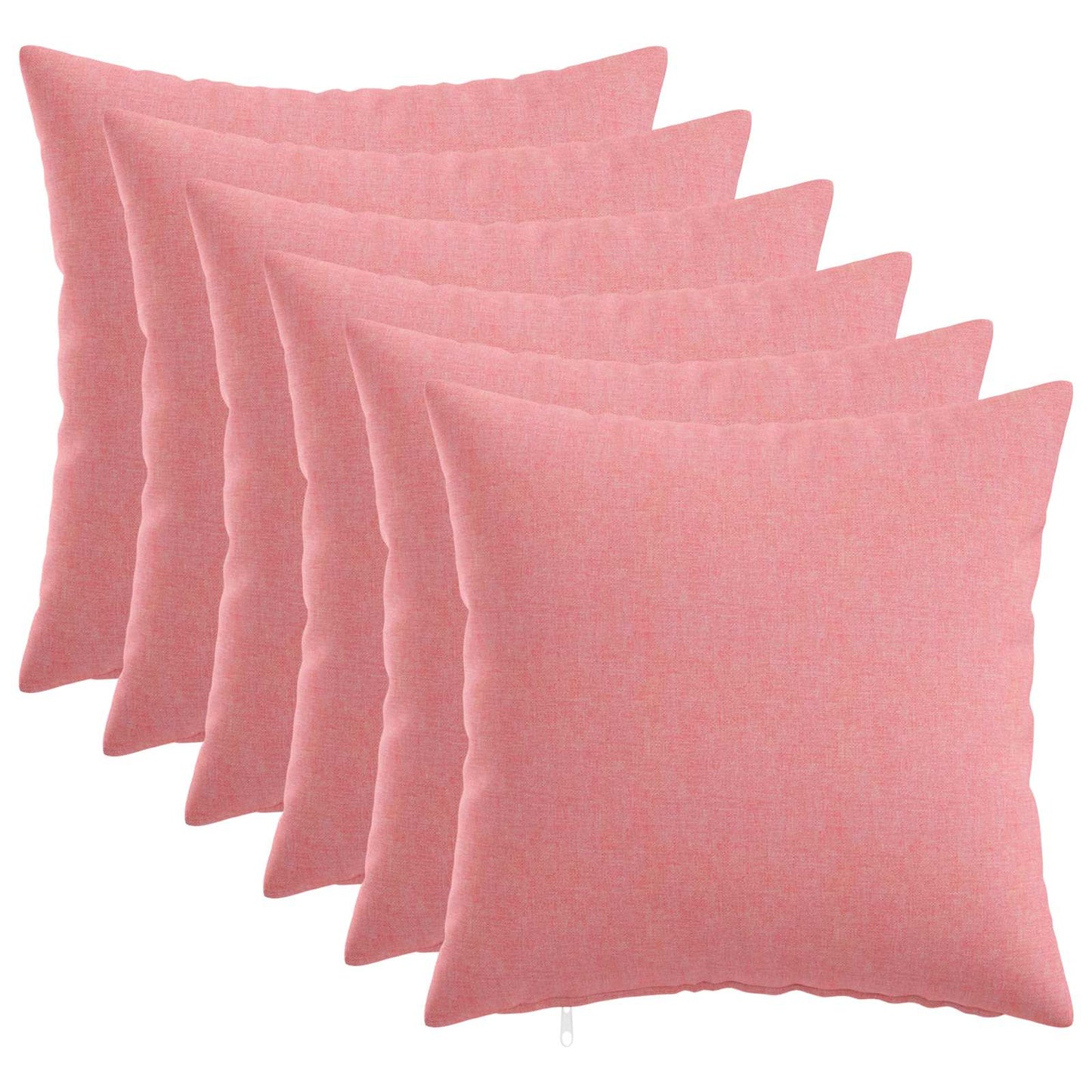 Cushion Cover 6 pcs HEERLEN Pink 30 x 30 cm Fabric