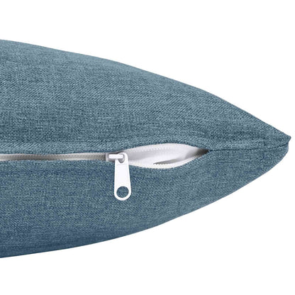 Cushion Cover 2 pcs HEERLEN Jeans Blue 30 x 30 cm Fabric