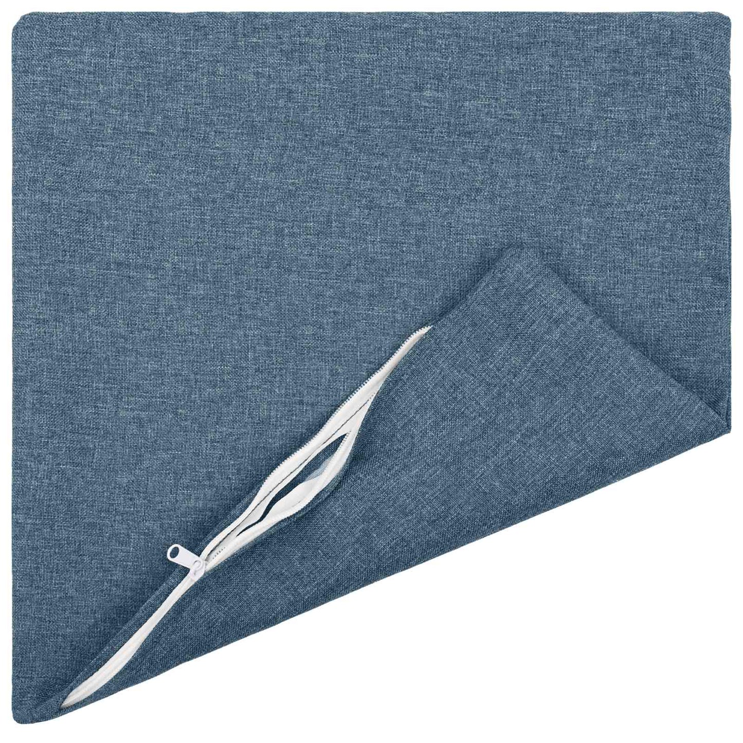 Cushion Cover 2 pcs HEERLEN Jeans Blue 30 x 30 cm Fabric