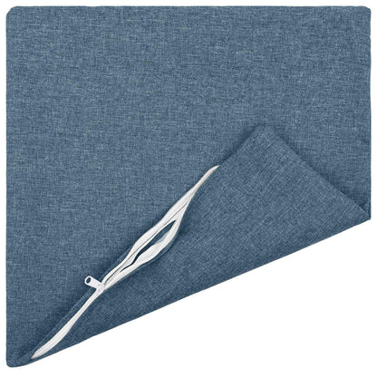 Cushion Cover 2 pcs HEERLEN Jeans Blue 30 x 30 cm Fabric