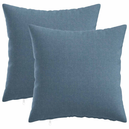 Cushion Cover 2 pcs HEERLEN Jeans Blue 30 x 30 cm Fabric