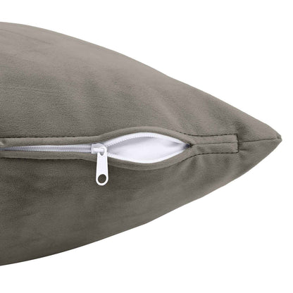 Cushion Cover 2 pcs HEERLEN Light Grey 30 x 30 cm Velvet