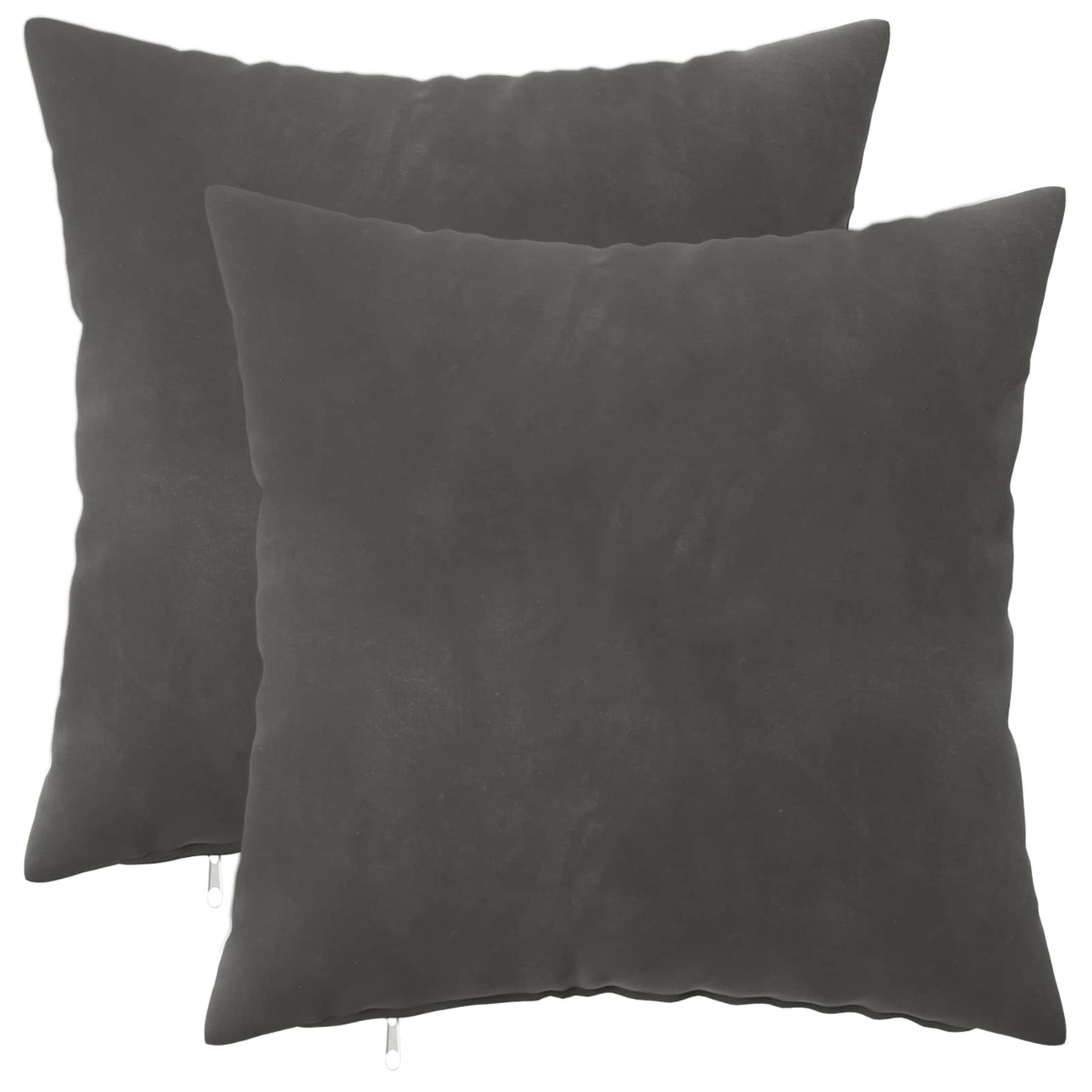 Cushion Cover 2 pcs HEERLEN Dark Grey 30 x 30 cm Velvet
