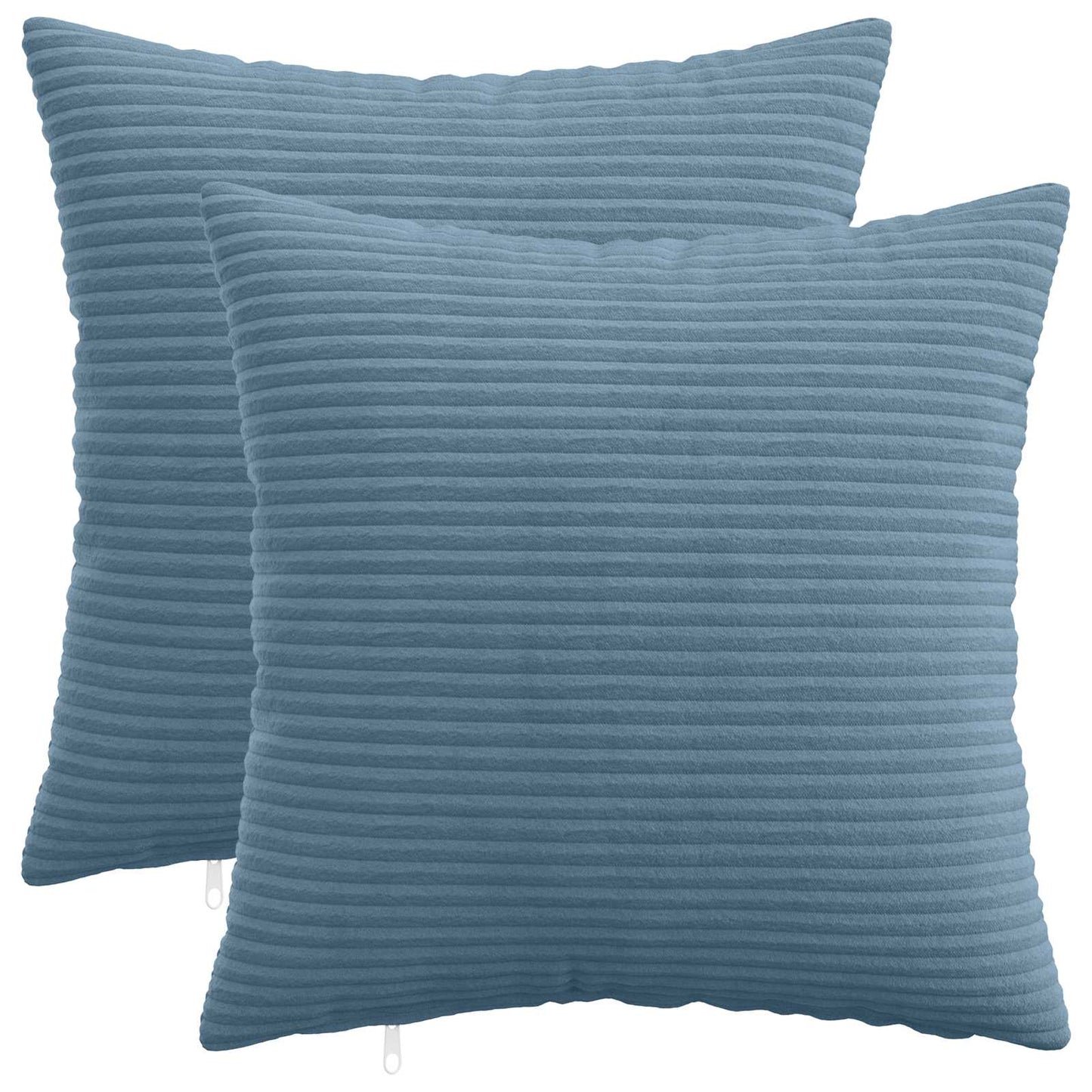 Cushion Cover 2 pcs HEERLEN Blue 30 x 30 cm Corduroy