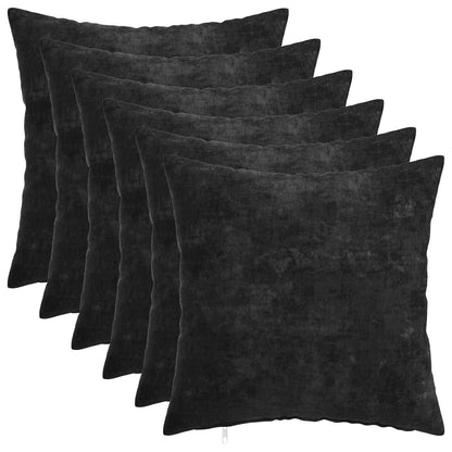 Cushion Cover 6 pcs HEERLEN Anthracite 30 x 30 cm