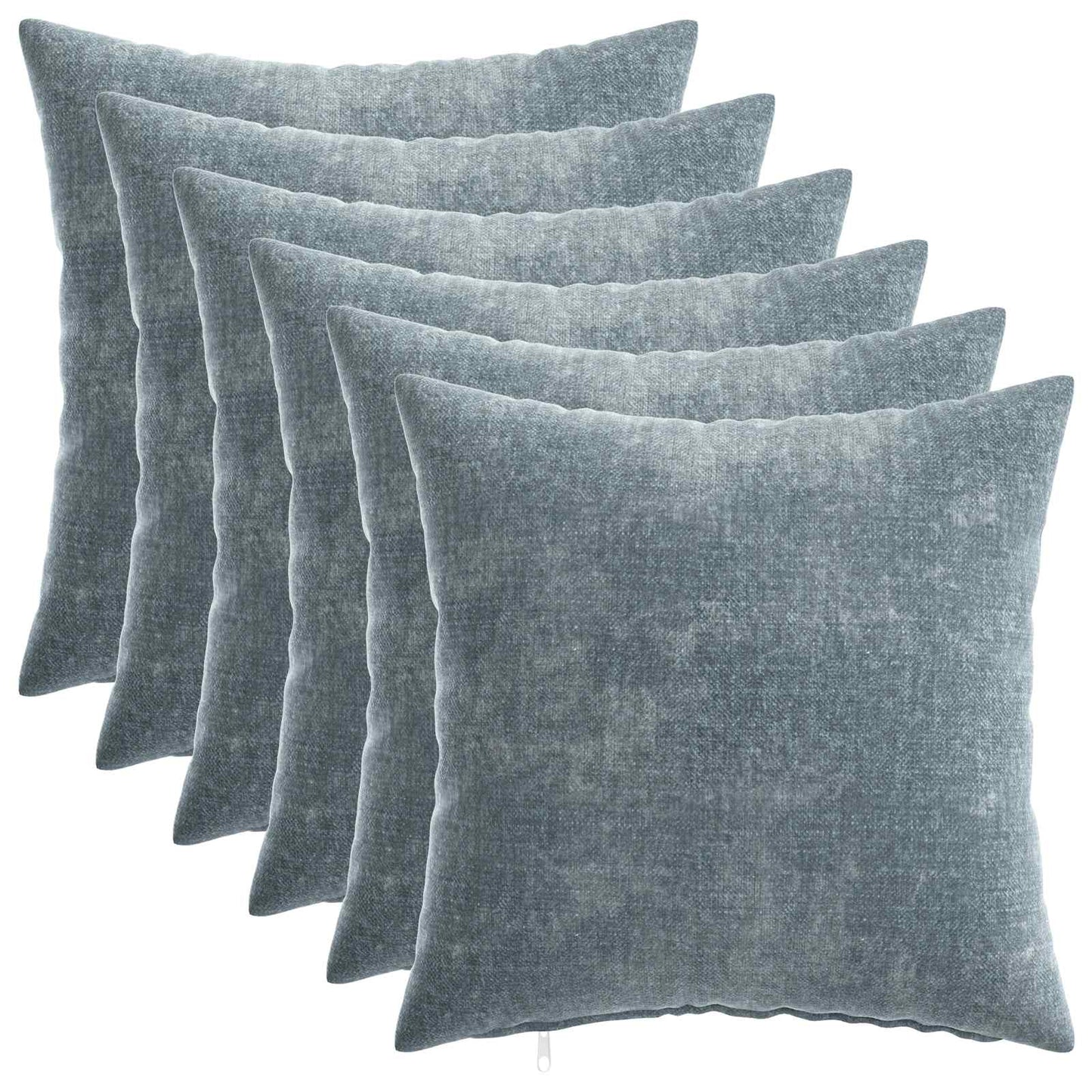Cushion Cover 6 pcs HEERLEN Light Blue 30 x 30 cm
