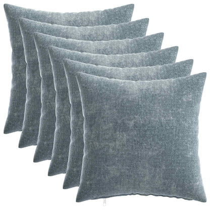 Cushion Cover 6 pcs HEERLEN Light Blue 30 x 30 cm