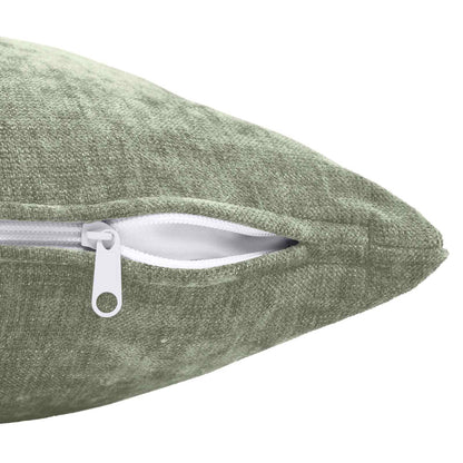Cushion Cover 6 pcs HEERLEN Green 30 x 30 cm Chenille Fabric