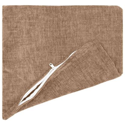 Cushion Cover 6 pcs HEERLEN Brown 30 x 30 cm Chenille Fabric