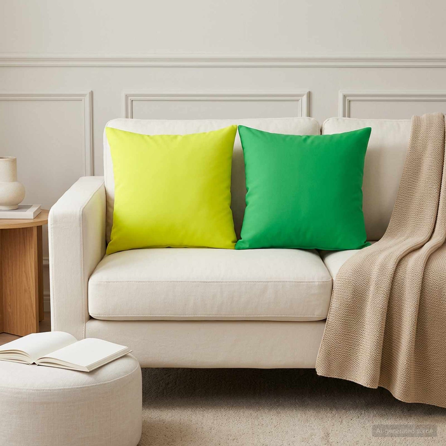 Cushion Cover 6 pcs HEERLEN Green 30 x 30 cm Polyester