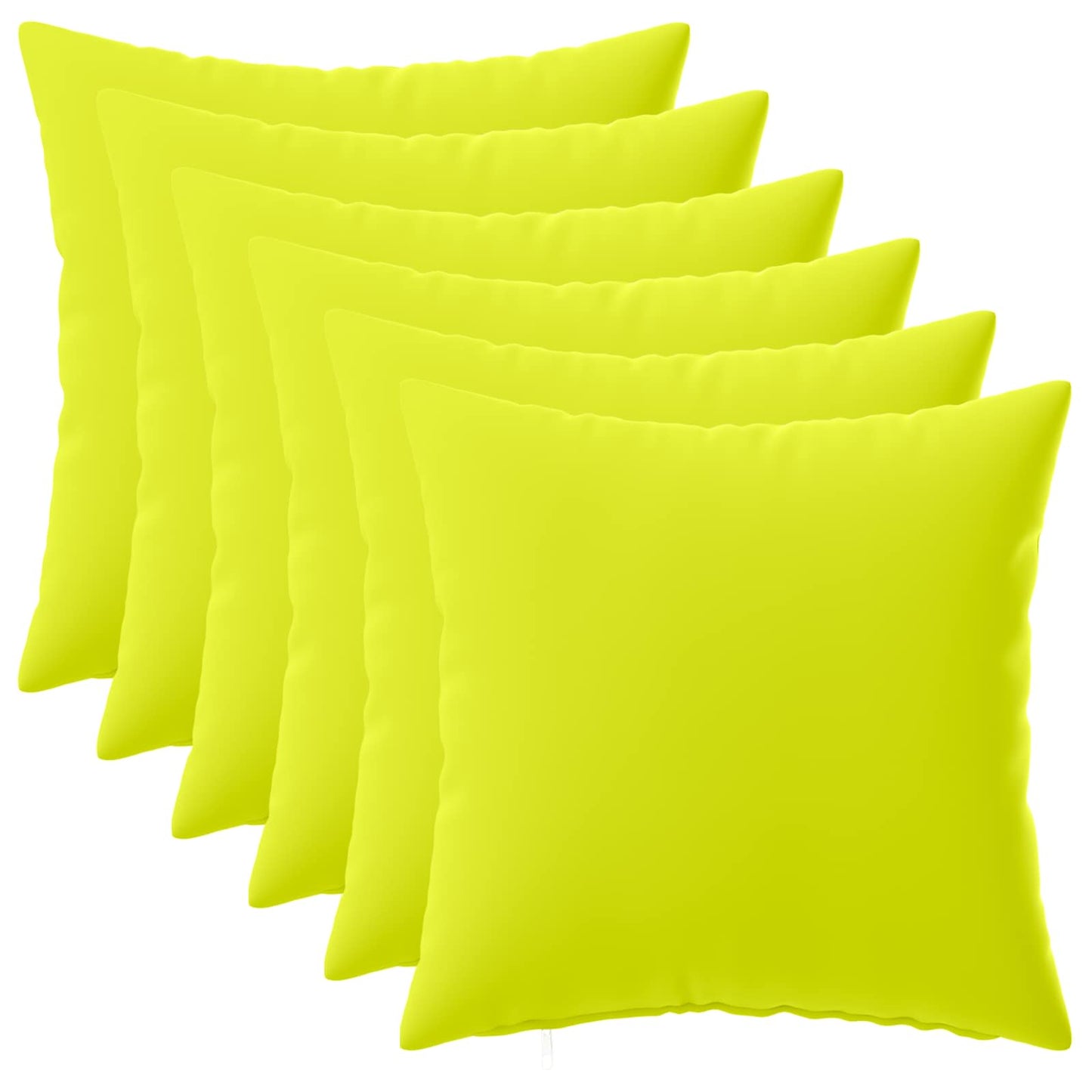 Cushion Cover 6 pcs HEERLEN Bright Green 30 x 30 cm Polyester