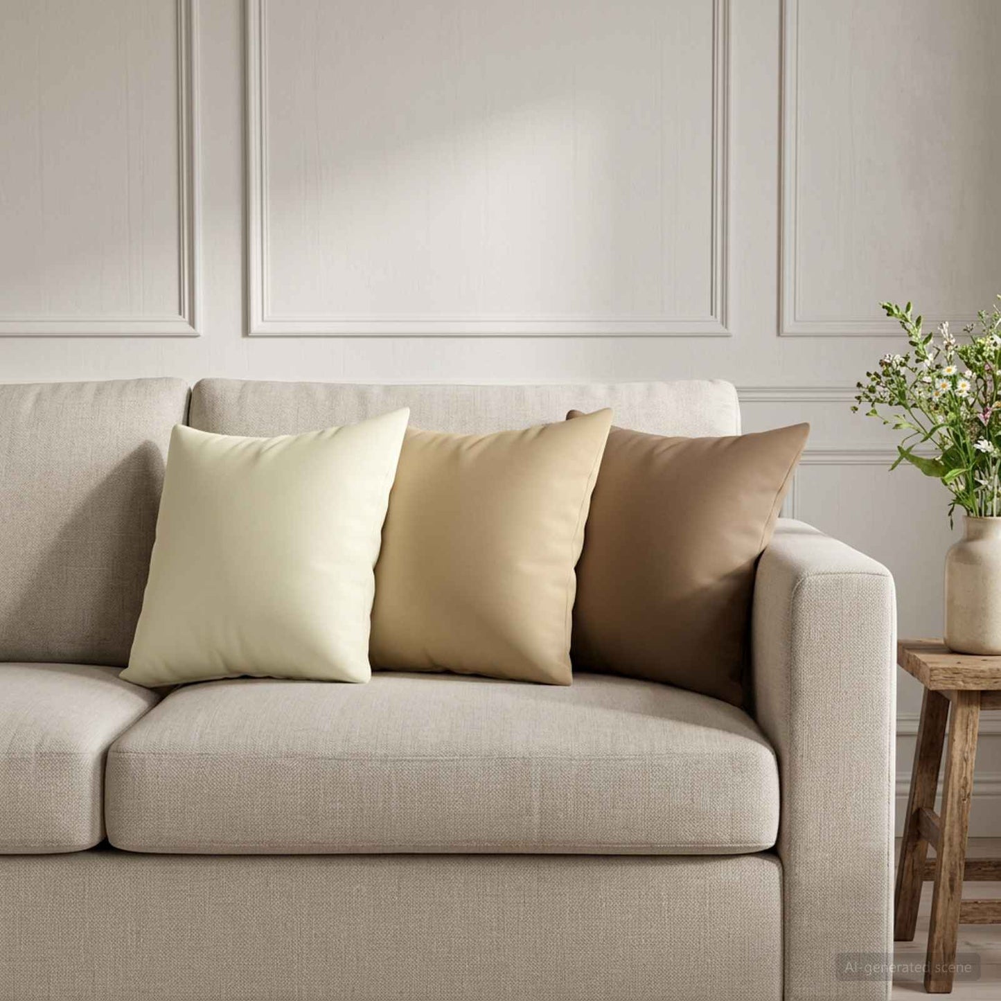 Cushion Cover 12 pcs HEERLEN Taupe 40 x 40 cm Polyester