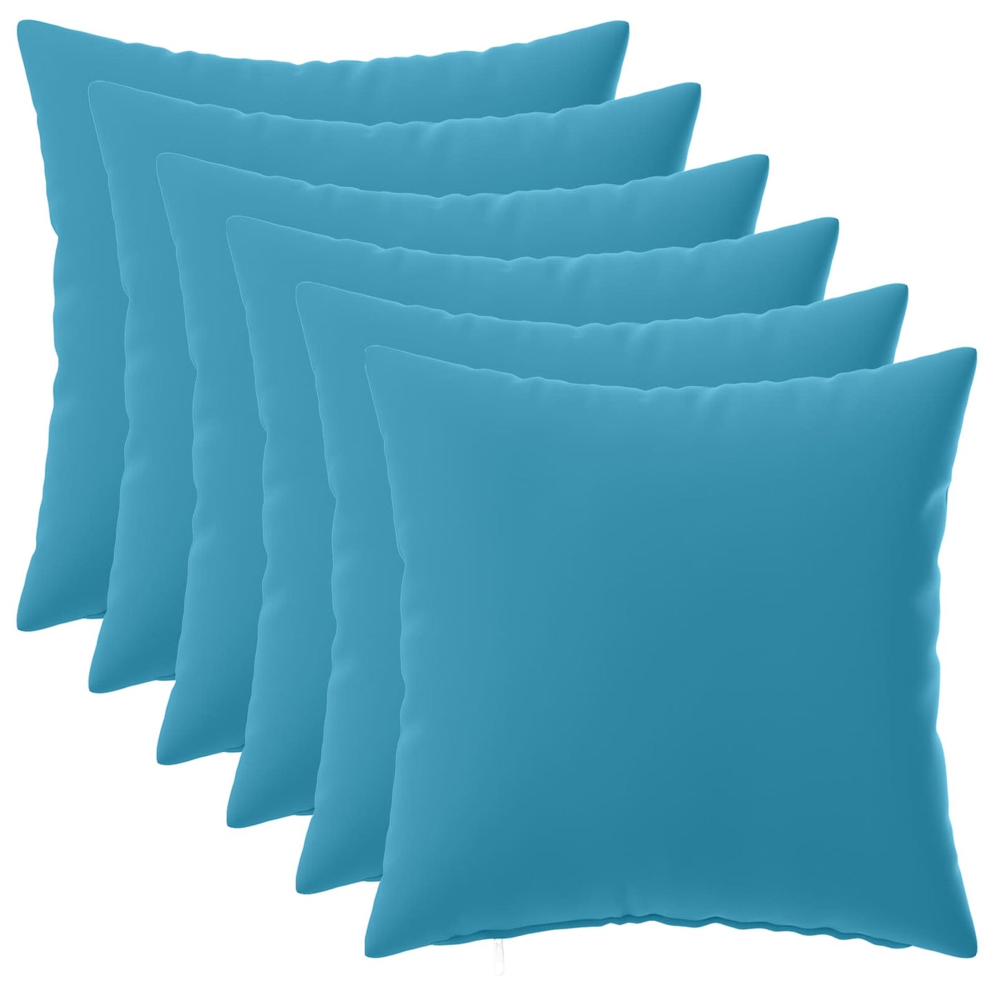 Cushion Cover 6 pcs HEERLEN Light Blue 30 x 30 cm Polyester