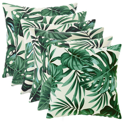 Cushion Cover 6 pcs HEERLEN Leaf Pattern 30 x 30 cm Polyester