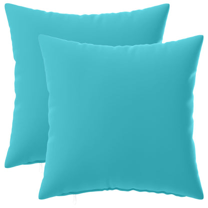 Cushion Cover 2 pcs HEERLEN Turquoise 30 x 30 cm Polyester