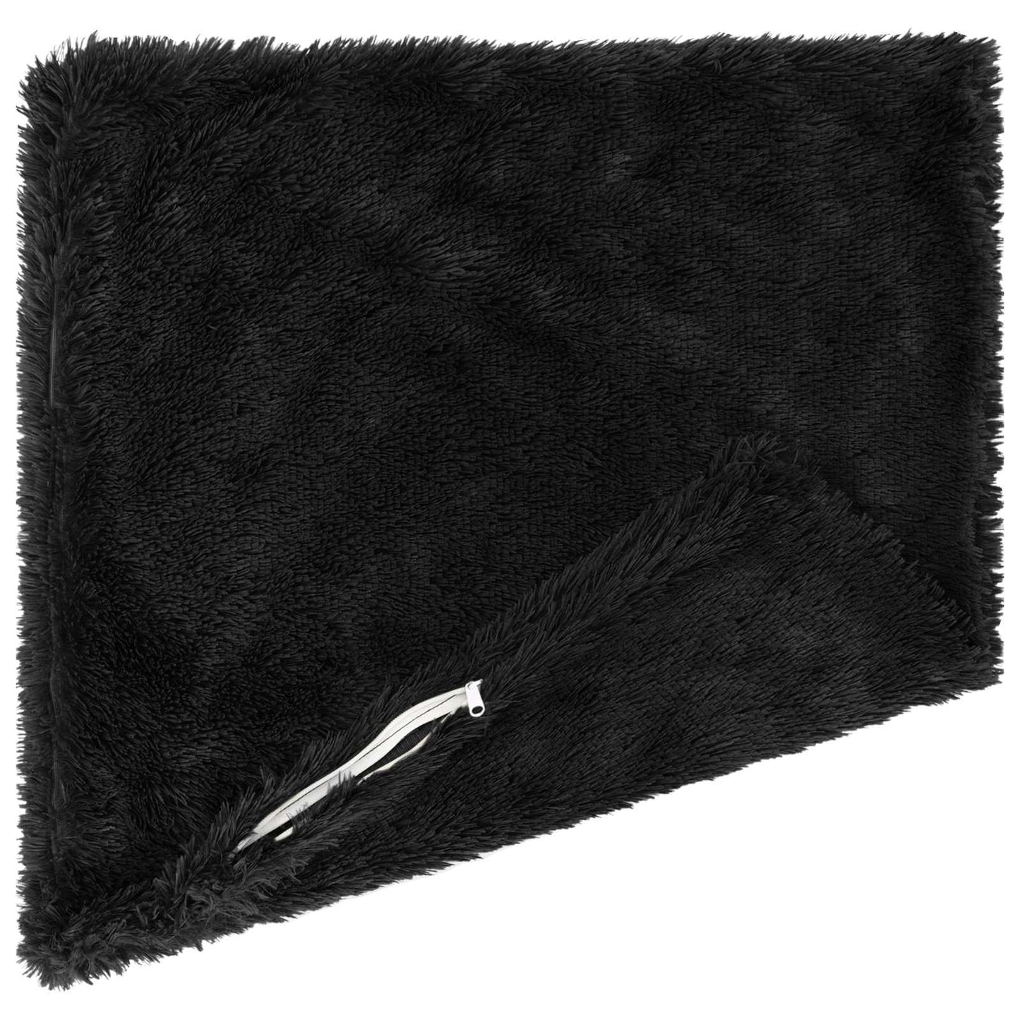 Cushion Cover 6 pcs HEERLEN Black 30 x 30 cm PV Fleece