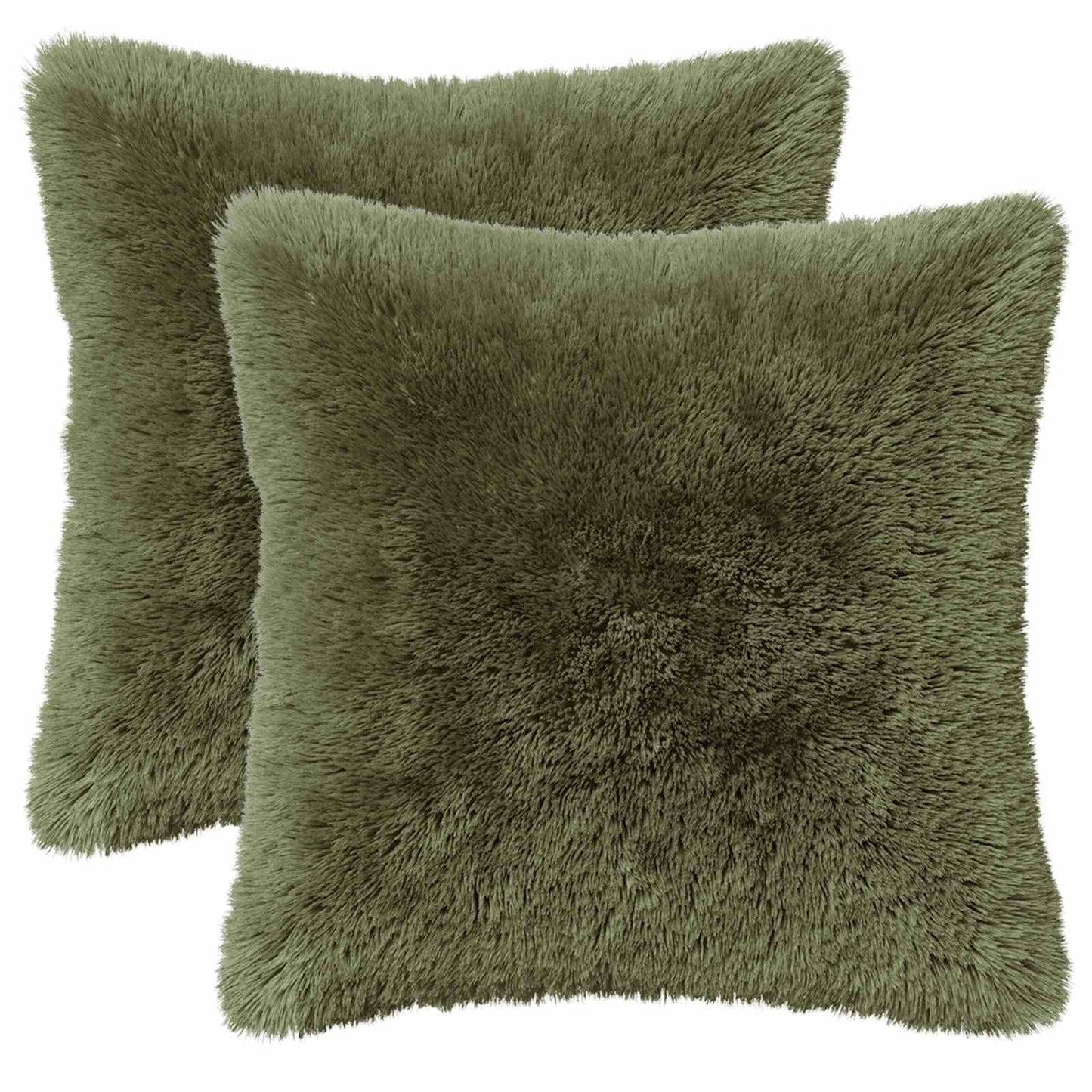 Cushion Cover 2 pcs HEERLEN Green 30 x 30 cm PV Fleece