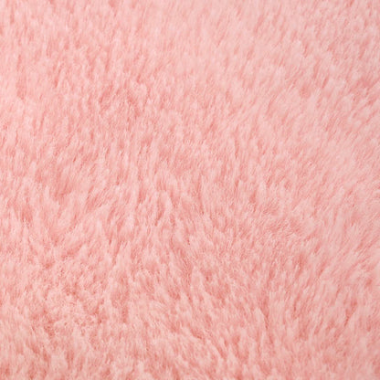 Cushion Cover 6 pcs HEERLEN Pink 30 x 30 cm Faux Rabbit Fur