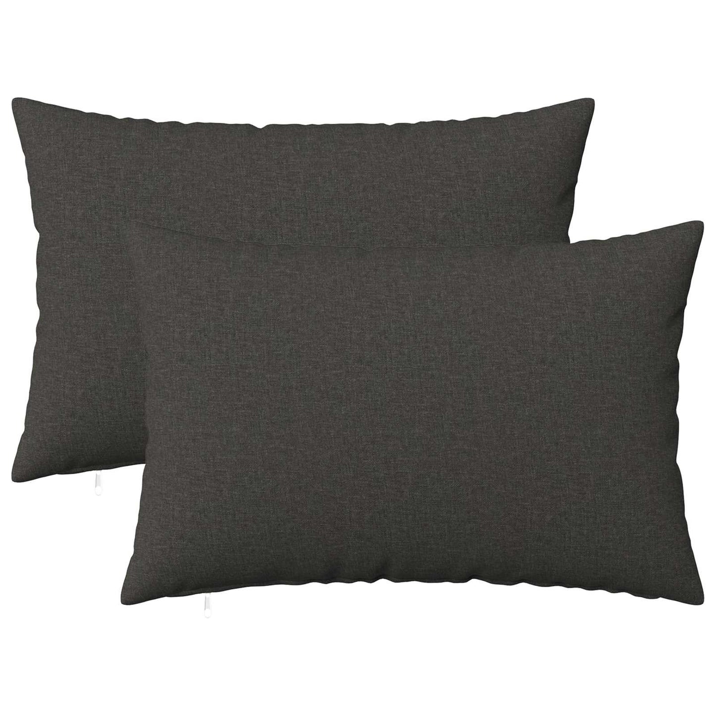Cushion Cover 2 pcs HEERLEN Dark Grey 30 x 50 cm Fabric