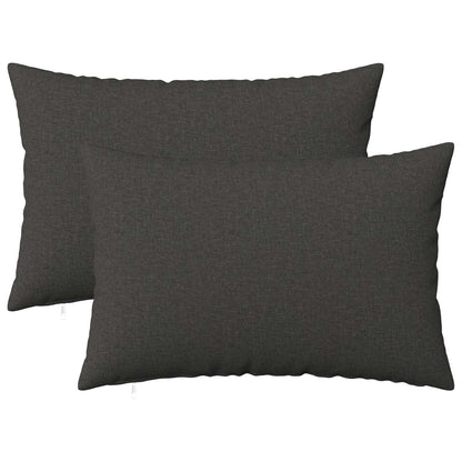 Cushion Cover 2 pcs HEERLEN Dark Grey 30 x 50 cm Fabric