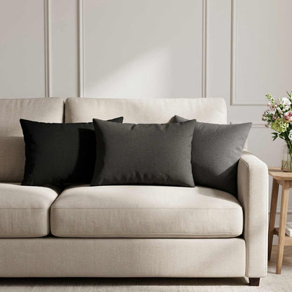 Cushion Cover 6 pcs HEERLEN Dark Grey 30 x 50 cm Fabric
