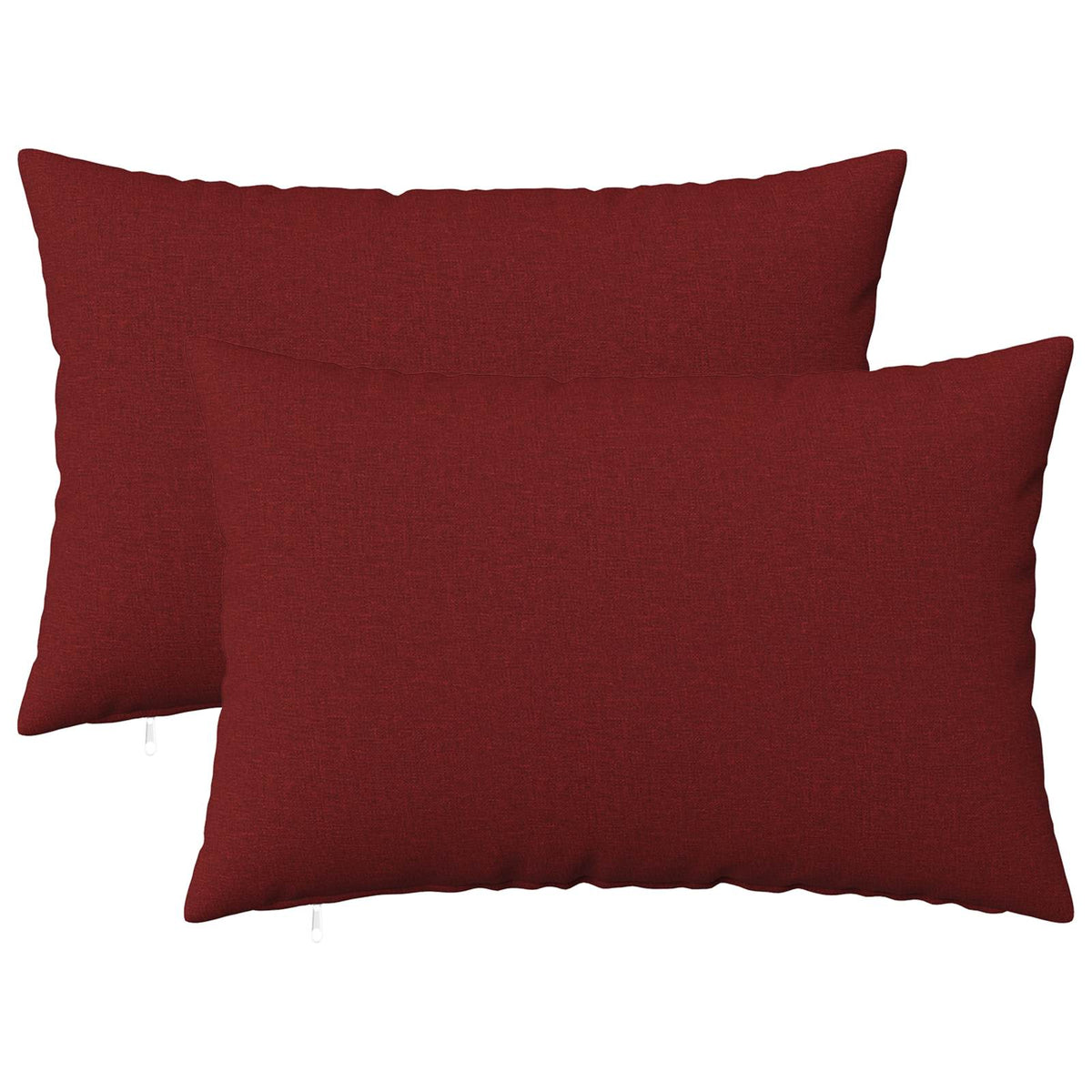 Cushion Cover 2 pcs HEERLEN Wine Red 30 x 50 cm Fabric