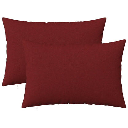 Cushion Cover 2 pcs HEERLEN Wine Red 30 x 50 cm Fabric