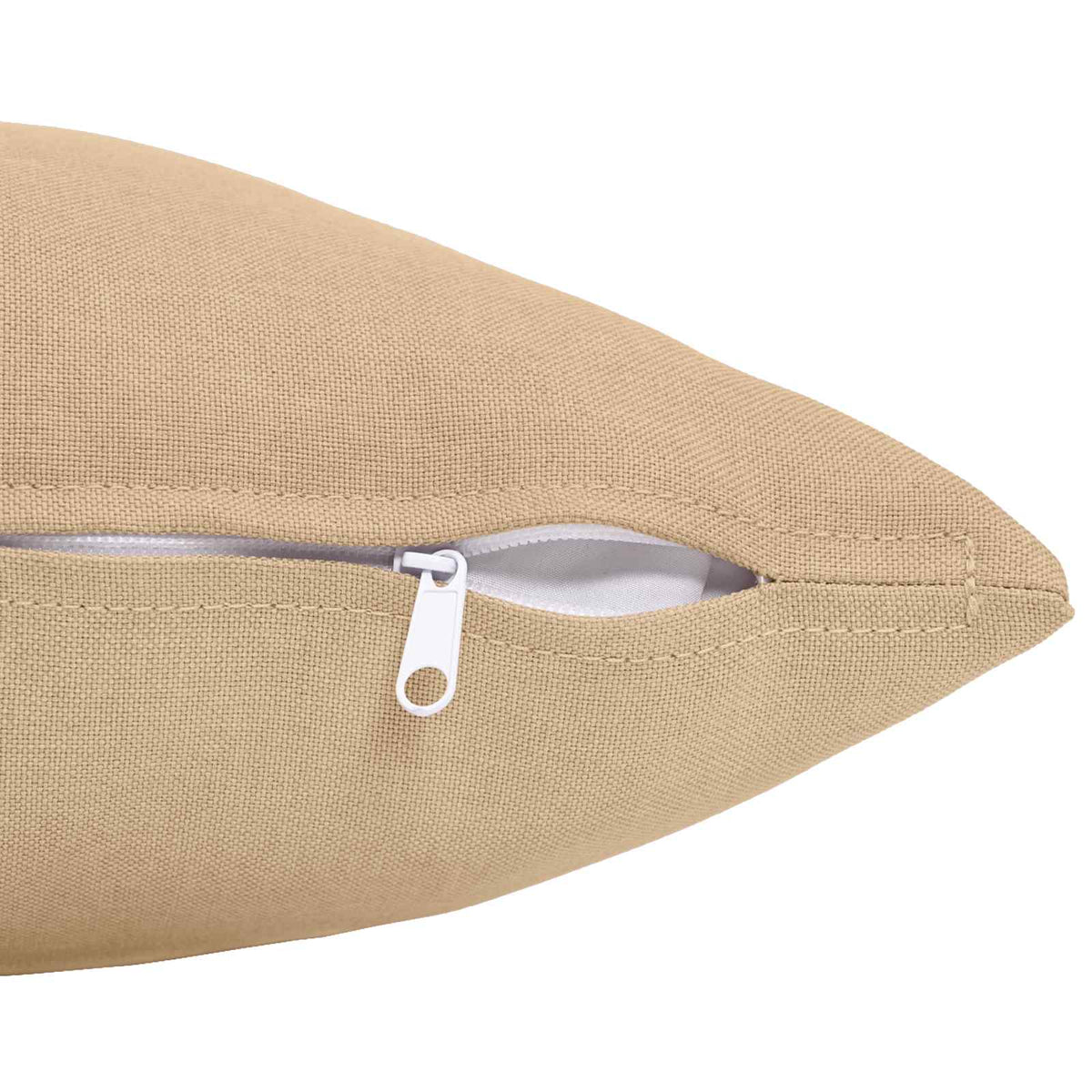 Cushion Cover 2 pcs HEERLEN Cream 30 x 50 cm Fabric