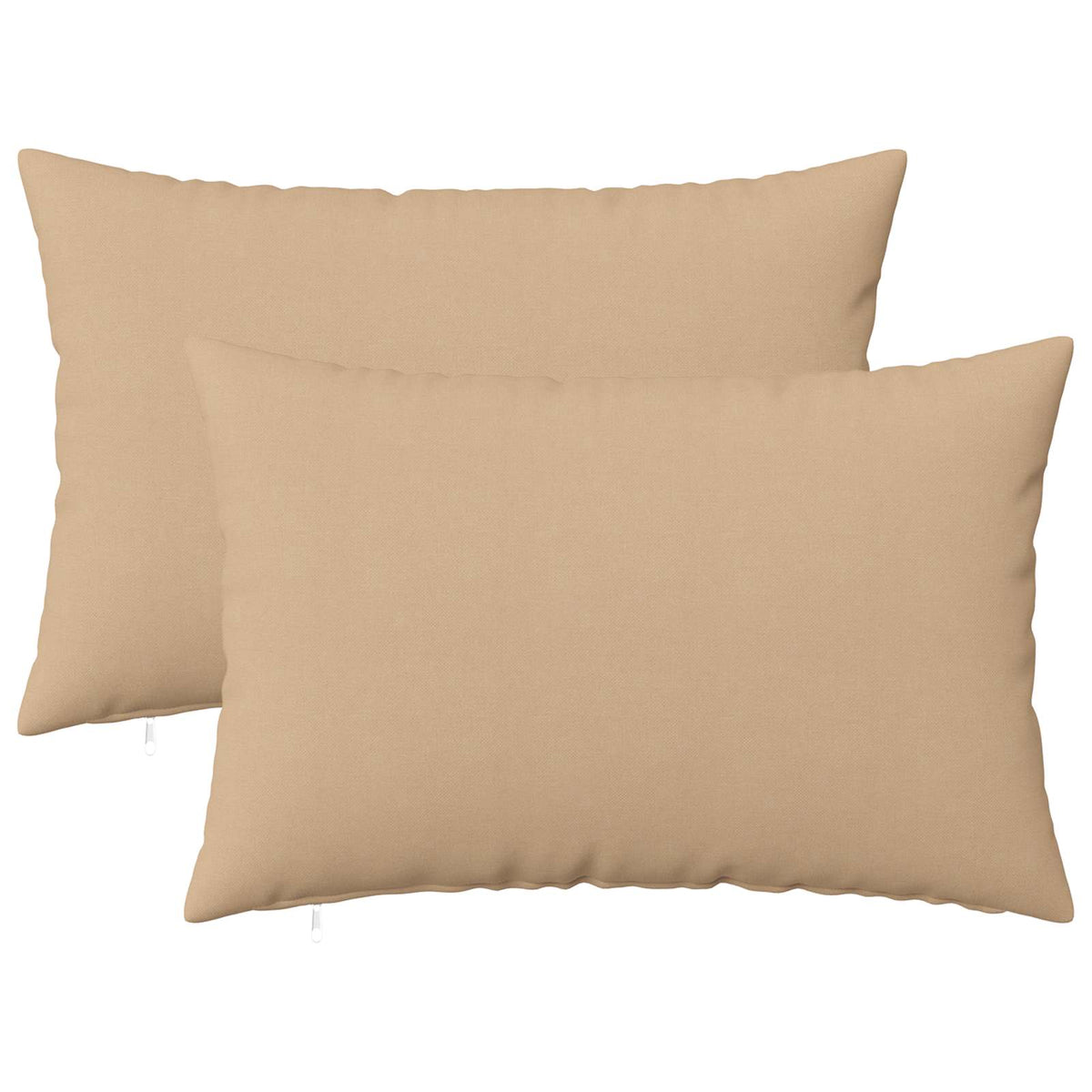 Cushion Cover 2 pcs HEERLEN Cream 30 x 50 cm Fabric