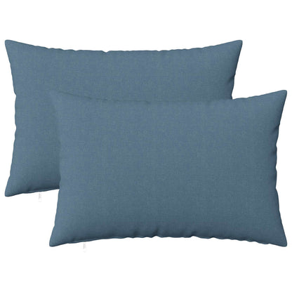 Cushion Cover 2 pcs HEERLEN Jeans Blue 30 x 50 cm Fabric