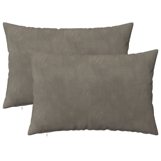 Cushion Cover 2 pcs HEERLEN Light Grey 30 x 50 cm Velvet