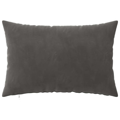 Cushion Cover 6 pcs HEERLEN Dark Grey 30 x 50 cm Velvet