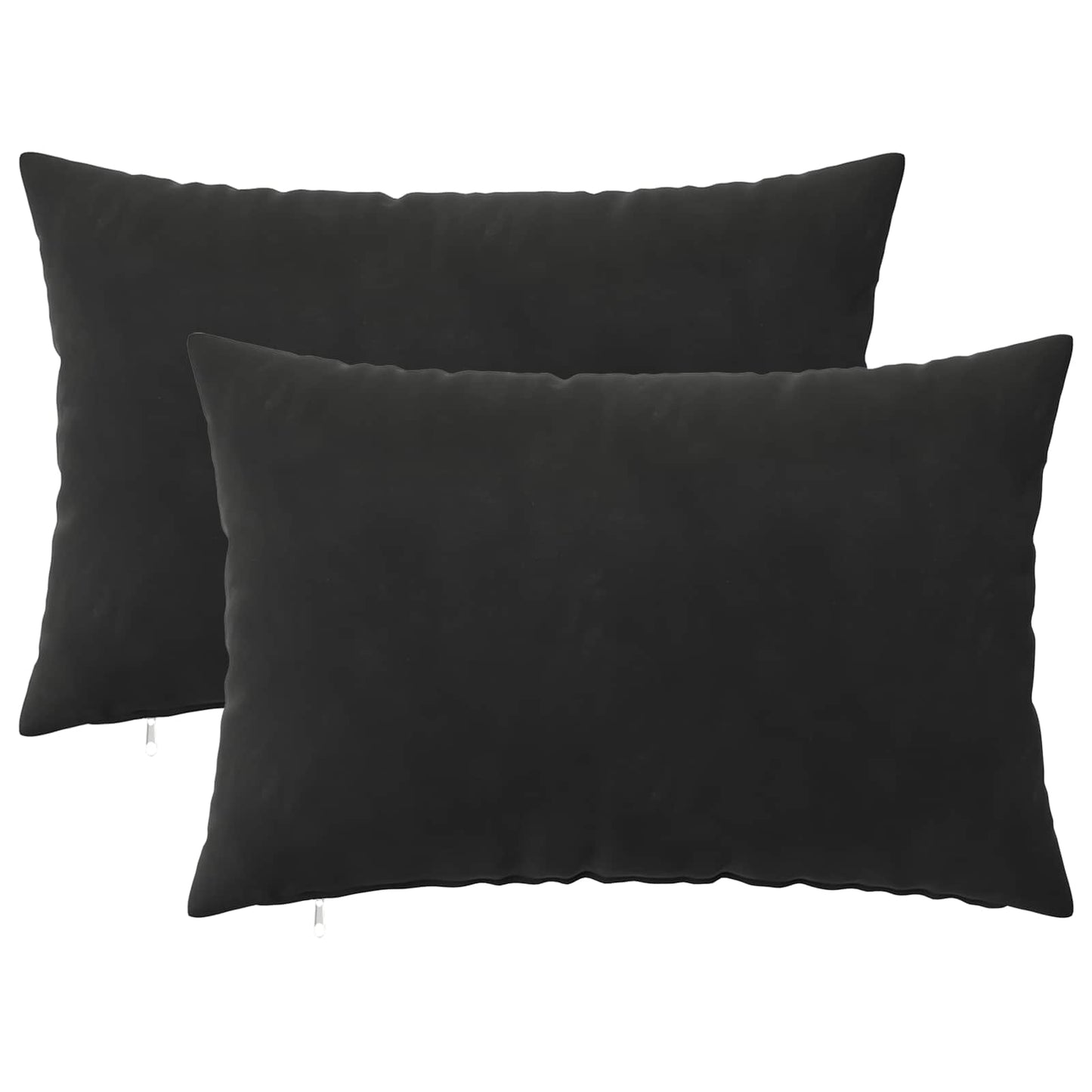 Cushion Cover 2 pcs HEERLEN Black 30 x 50 cm Velvet