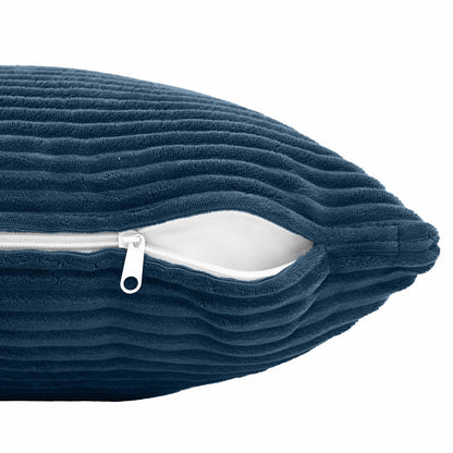 Cushion Cover 6 pcs HEERLEN Navy Blue 30 x 50 cm Corduroy