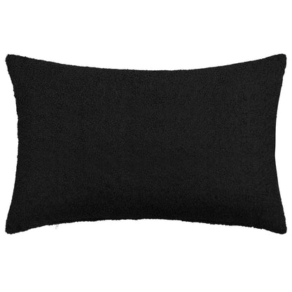 Cushion Cover 6 pcs HEERLEN Black 30 x 50 cm Bouclé