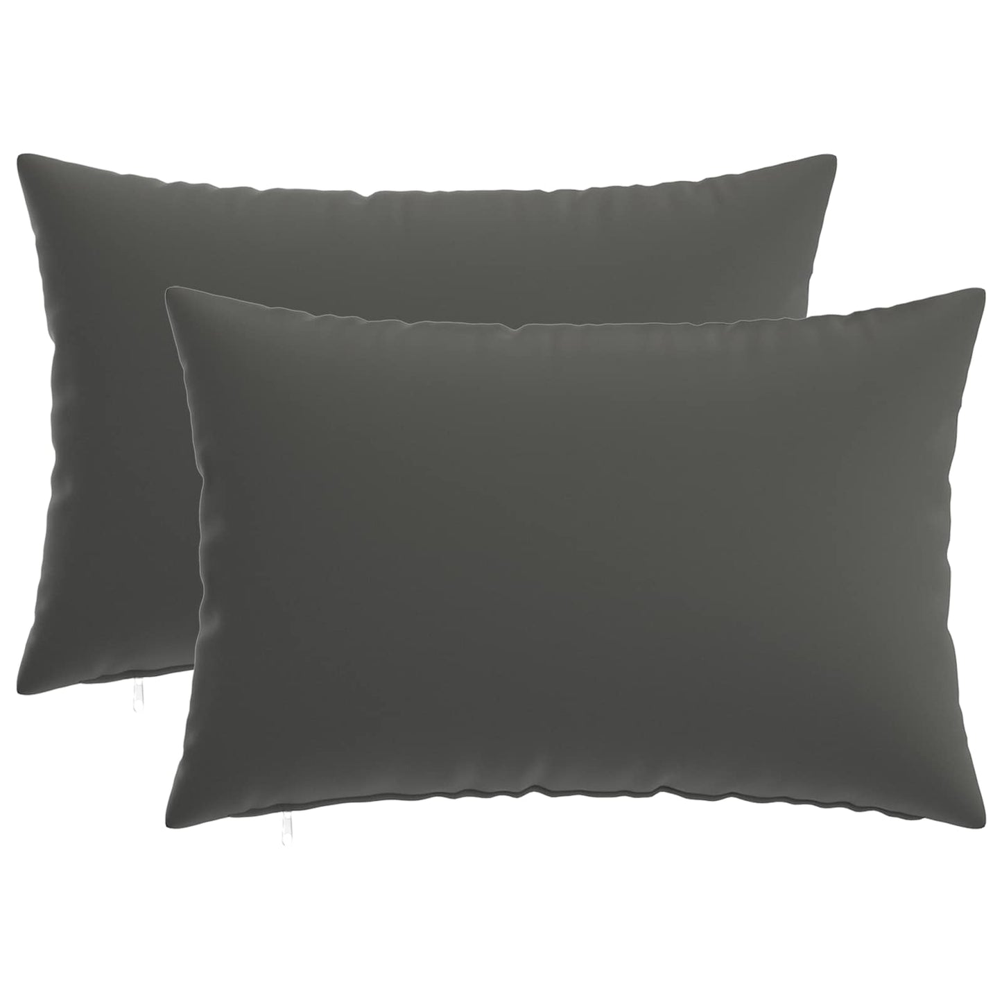 Cushion Cover 2 pcs HEERLEN Anthracite 30 x 50 cm Polyester