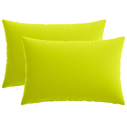 Cushion Cover 2 pcs HEERLEN Bright Green 30 x 50 cm Polyester