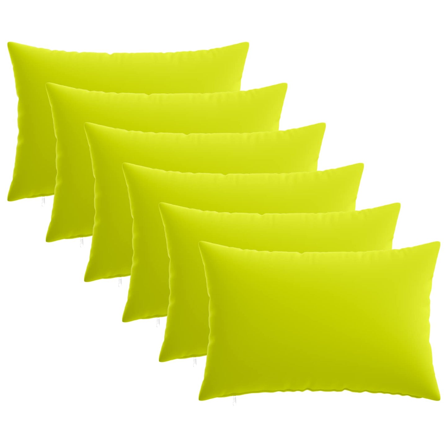 Cushion Cover 6 pcs HEERLEN Bright Green 30 x 50 cm Polyester