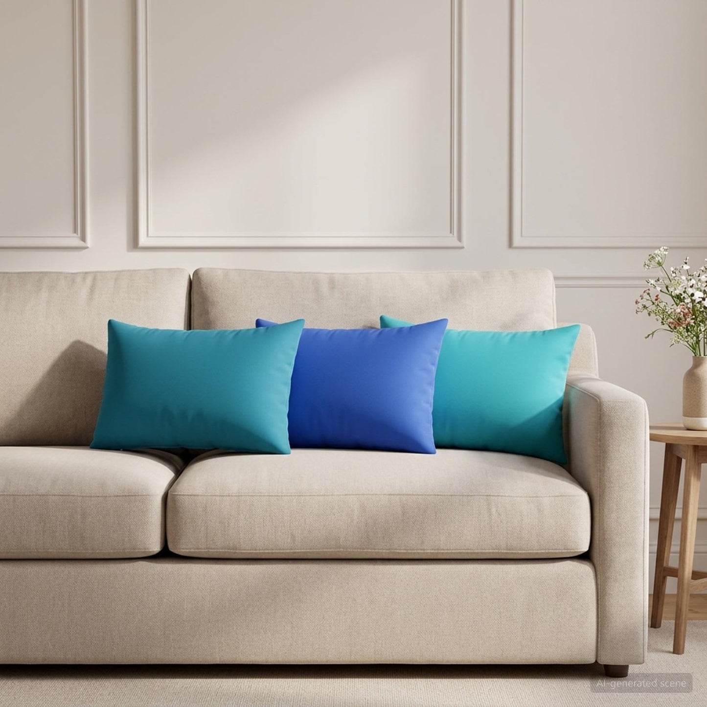 Cushion Cover 6 pcs HEERLEN Light Blue 30 x 50 cm Polyester