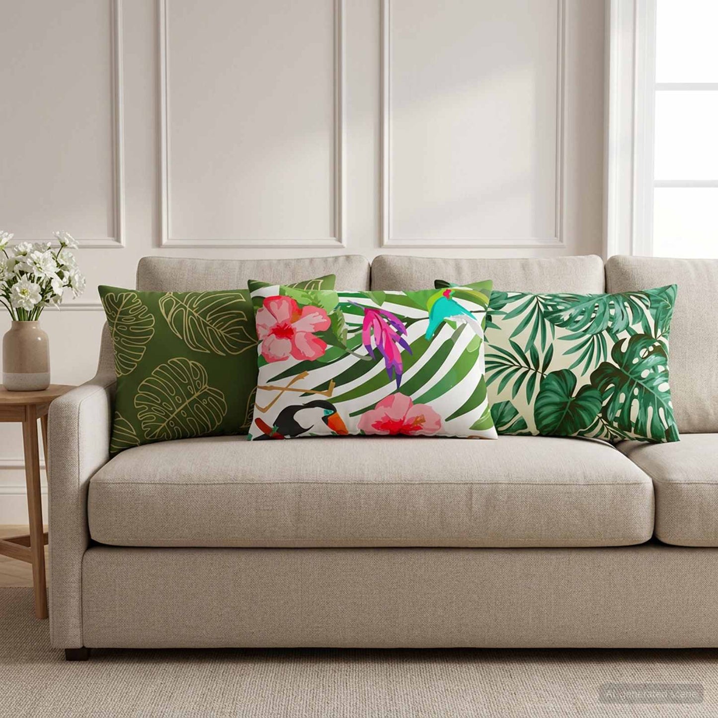 Cushion Cover 2 pcs HEERLEN Multicolour 30 x 50 cm Polyester