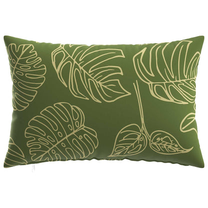 Cushion Cover 6 pcs HEERLEN Leaf Design 30 x 50 cm Polyester